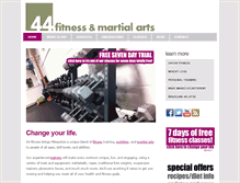 Tablet Screenshot of 44fitness.com